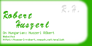 robert huszerl business card