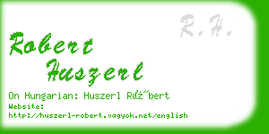 robert huszerl business card